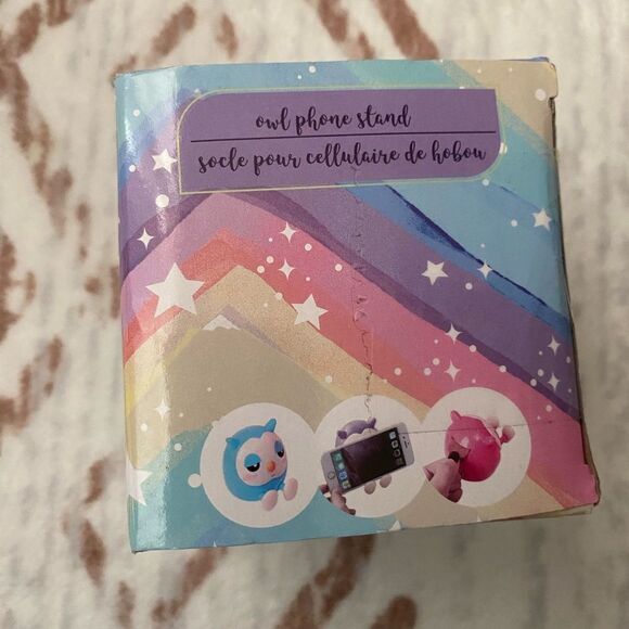 Phone Stand/ Owl Bank - Pink and White - Picture 3 of 7